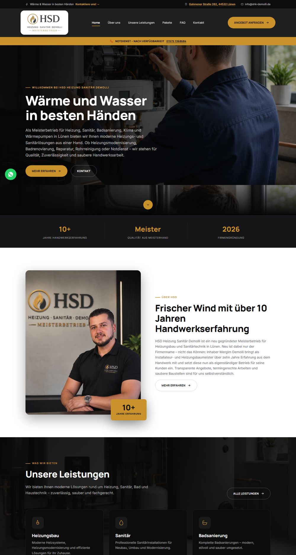 Vorschau der Webseite shk-demolli.de